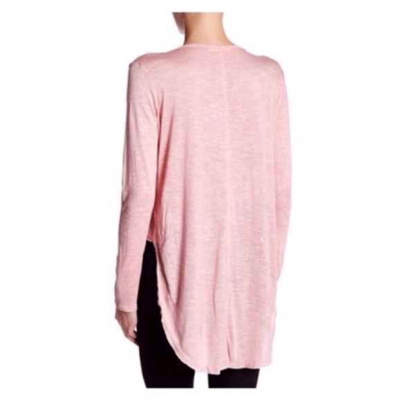 π΄LUSH Pink Hi Low Long Sleeve Thin Layering Tee NWOT - Picture 2 of 4